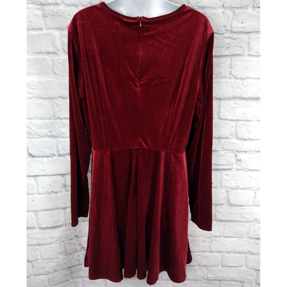 NWT Wrangler Retro Burgundy Velvet Dress XL - Picture 3 of 7